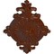 Ekena Millwork Quentin Ceiling Medallion, Hand-Painted Burnished Mahogany Crackle, 23 1/2"W x 12 1/4"H x 1 1/2"P CM23RO1BMC - alternate 2